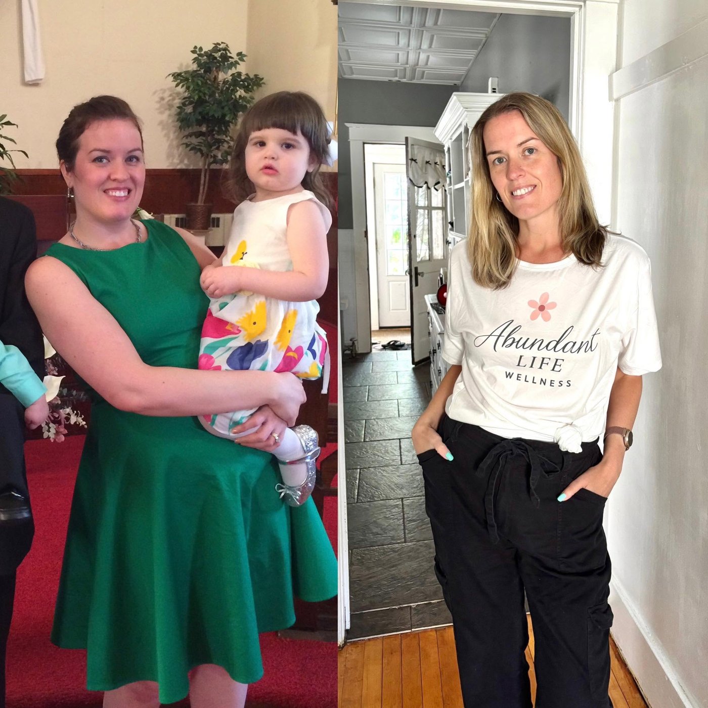 Merilee's health transformation, before and after